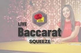 Baccarat Squeeze casino game by Evolution – featured logo at Cleobetra Casino