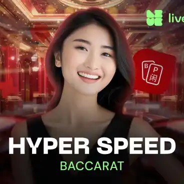 Hyper Speed Baccarat slot visual from Evolution available on cleobetra-casino.at