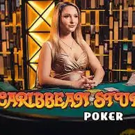 Caribbean Stud Poker slot icon by Evolution, available at Cleobetra Casino