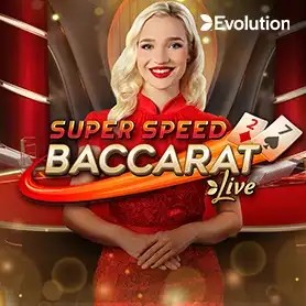 Super Speed Baccarat logo – Live Dealer by Evolution at Cleobetra Casino